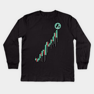 Vintage Stock Chart Avalanche AVAX Coin To The Moon Trading Hodl Crypto Token Cryptocurrency Blockchain Wallet Birthday Gift For Men Women Kids Kids Long Sleeve T-Shirt